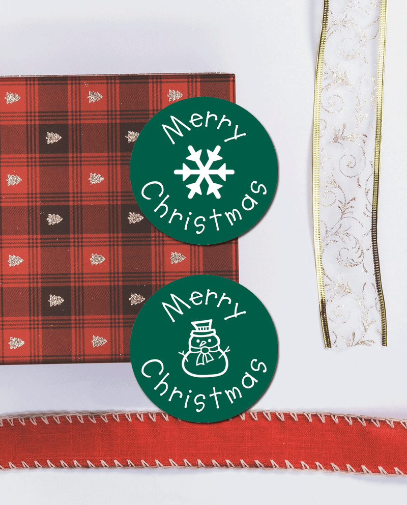 Christmas Stickers - Round