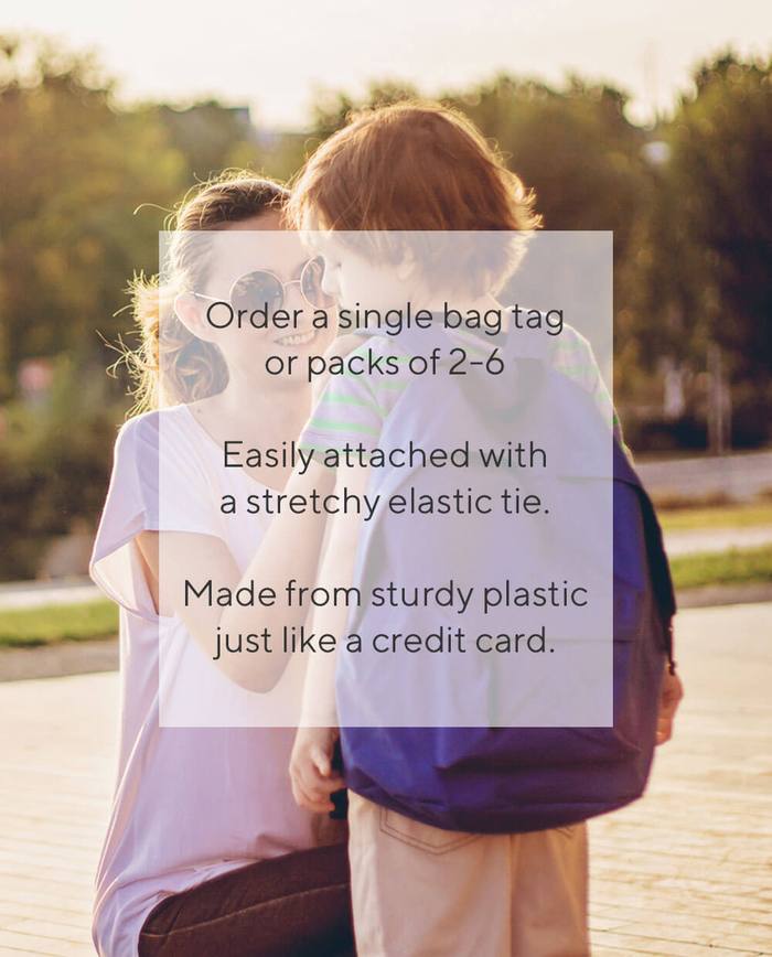 Personalised school bag tags