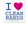 I Love Clean Hands Sticker