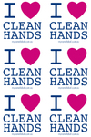 I Love Clean Hands Sticker