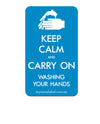 Keep Calm and Carry On - Blue Sticker