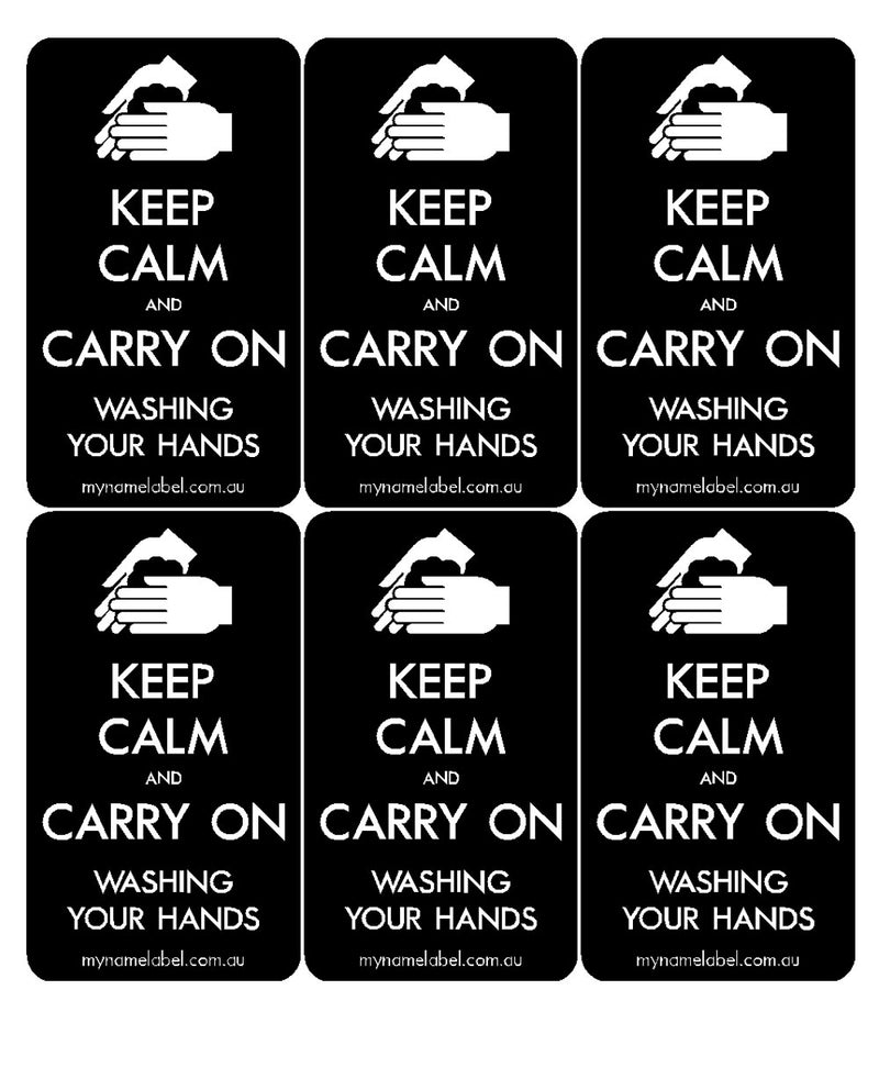 Keep Calm and Carry On - Black Sticker