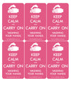 Keep Calm and Carry On - Pink Sticker