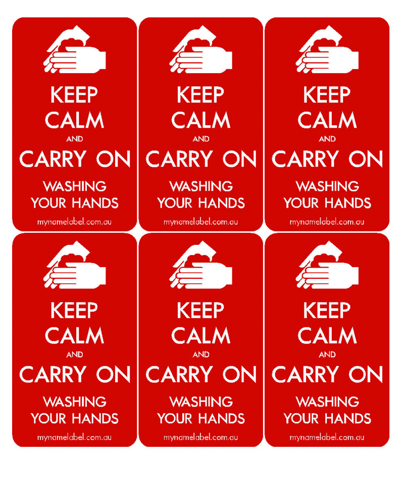 Keep Calm and Carry On - Red Sticker