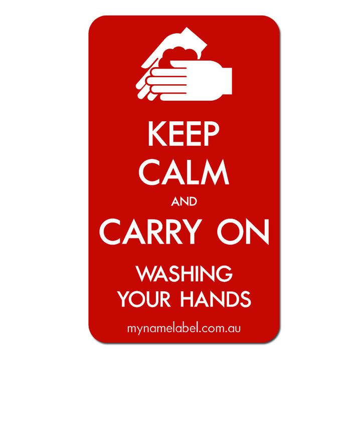 Keep Calm and Carry On - Red Sticker