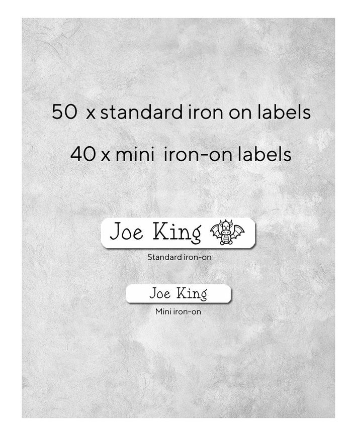 Iron on labels for clothing