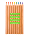 Pencil labels - wooden coloured pencils with mini name labels