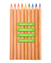 Pencil labels - wooden coloured pencils with mini name labels